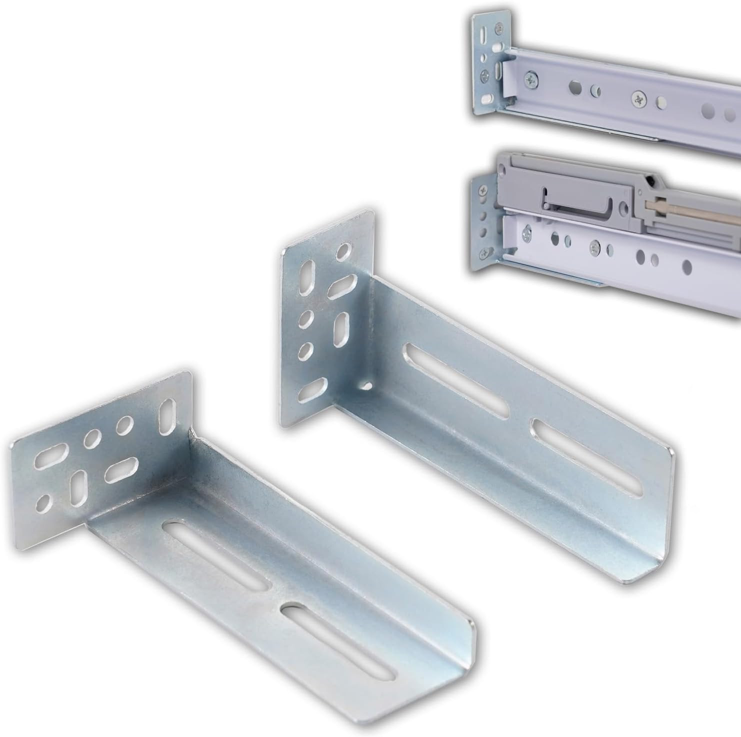 Face Frame Rear Mounting Brackets 5 Pairs for Drawer Slide Cabinet Drawer Guides
