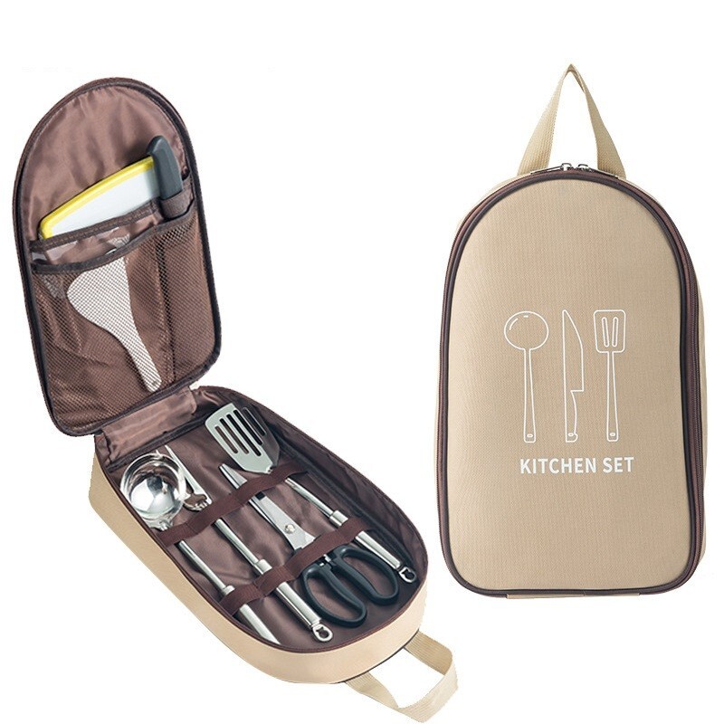 Outdoor Camping Cooking Utensils Organizer Tableware Cookware Storage Carry Bag