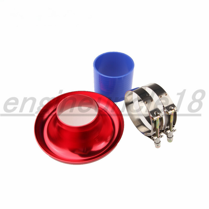 New Universal 3" Red Velocity Stack For Cold/ Ram Engine Air Intake/ Turbo Horn