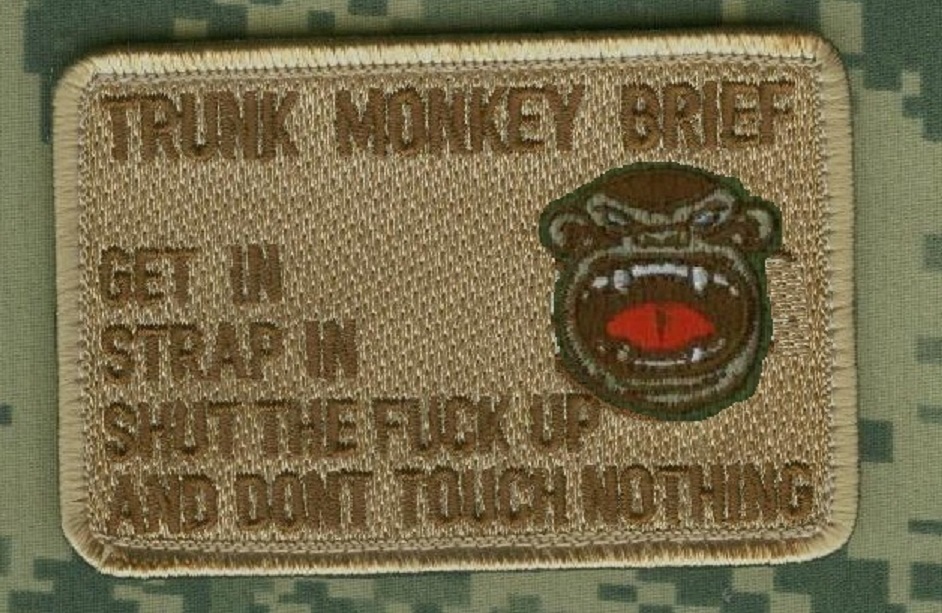 ISAF AFGHANISTAN SP OPS JOINT TASK FORCE JTF velkrö INSIGNIA: Trunk Monkey Brief