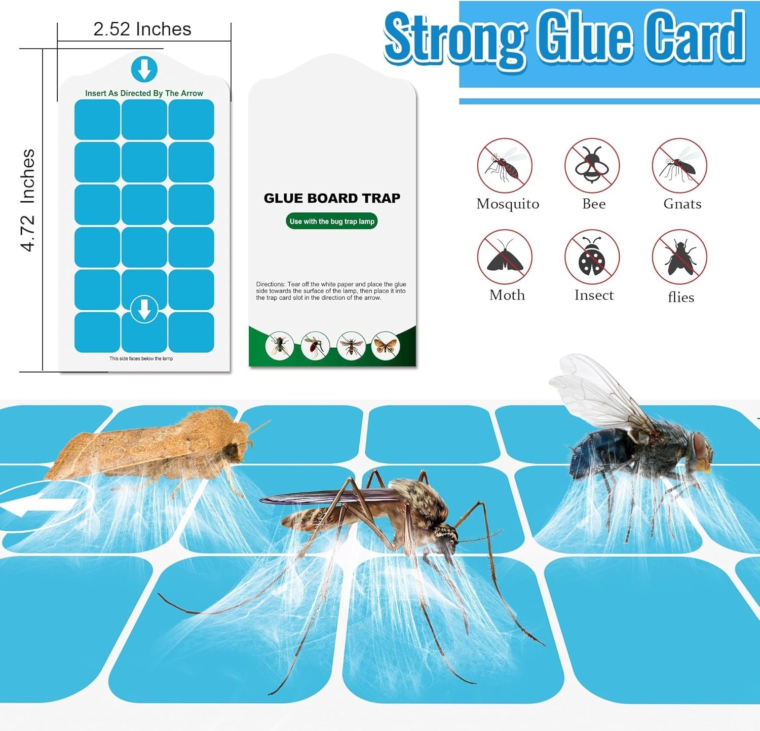 Maximize Insect Control with 12 Pack VEYOFLY Trap Refills - Dual-Sided Adhesive