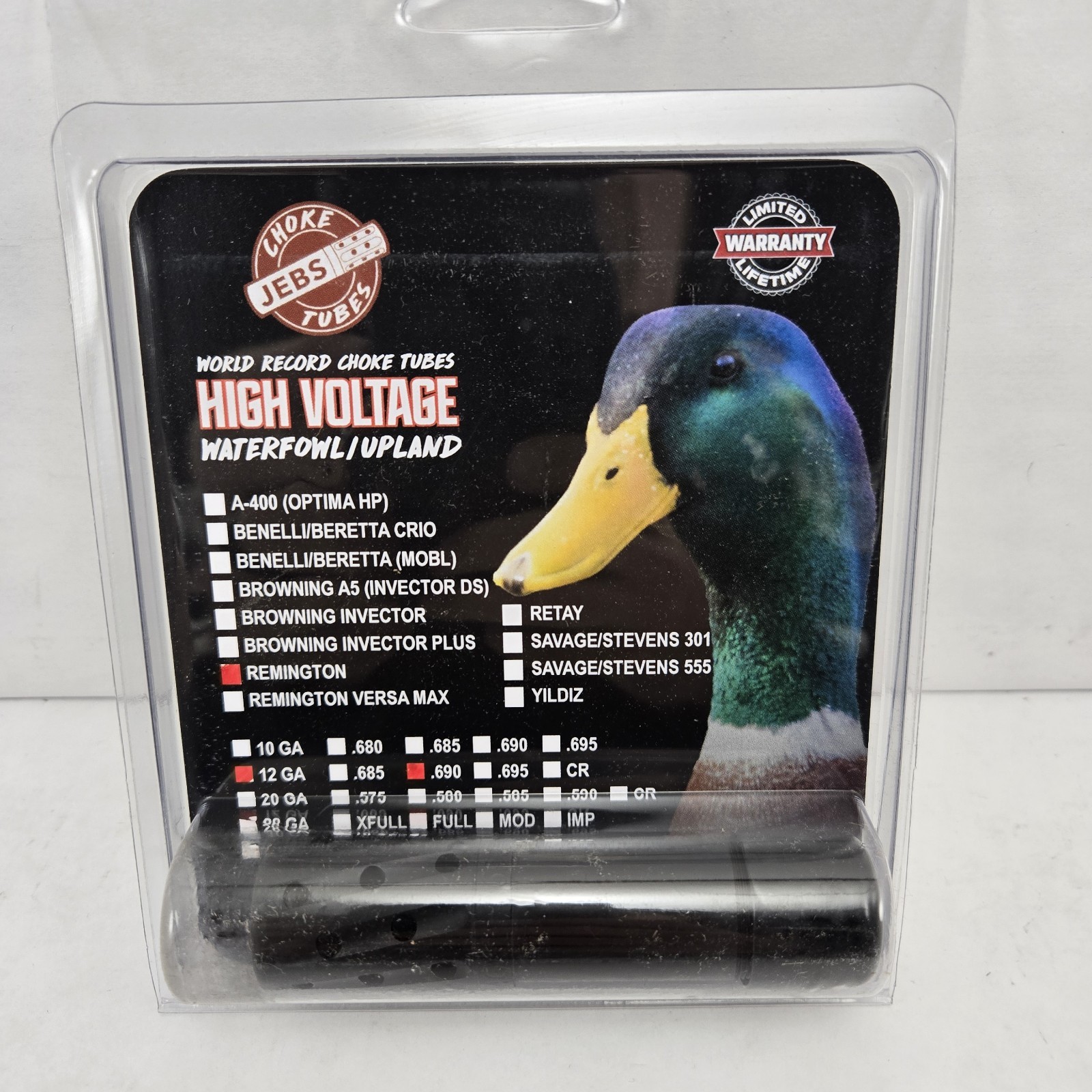 New JEBS High Voltage Waterfowl Choke Tube Remington 12 Gauge .690 Extended