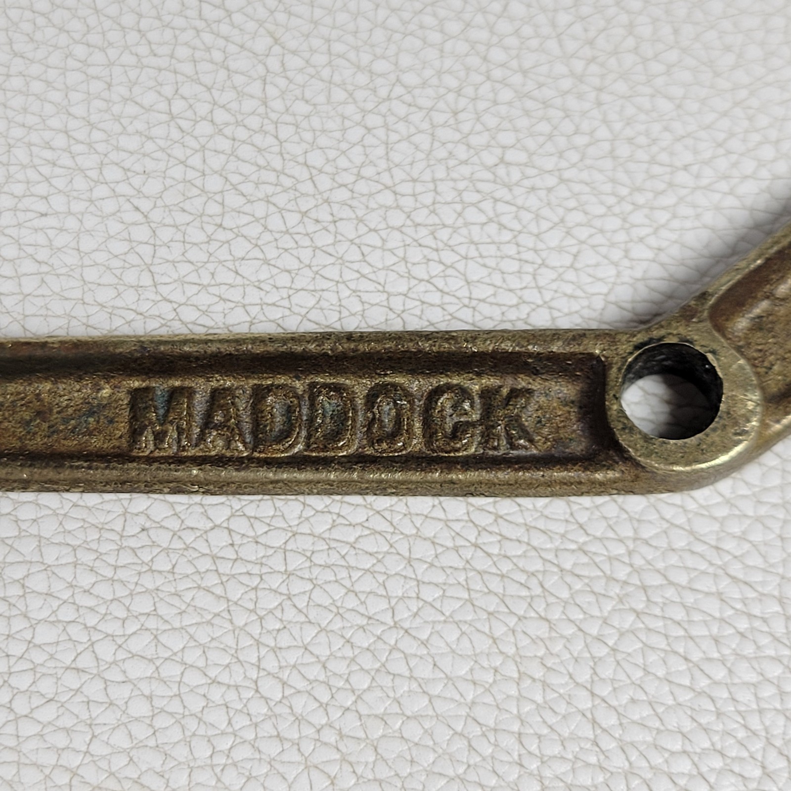 Maddock Brass Spanner Bung Hose Wrench 8.75" Vintage Tool