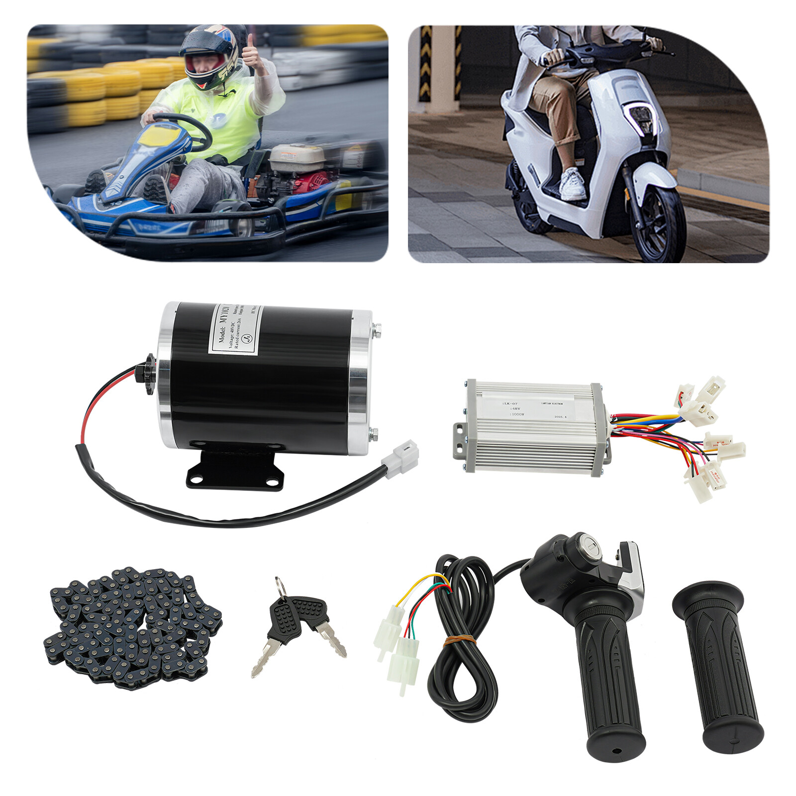 48V 1000W Brush Motor Controller Conversion Kit for Electric Bicycle ATV Ebike