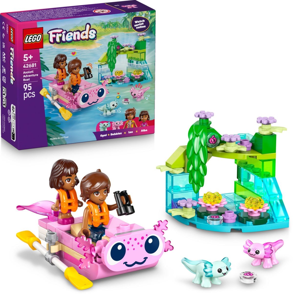 LEGO Friends Axolotl Adventure Boat 42681, Brand New AND Free Shipping