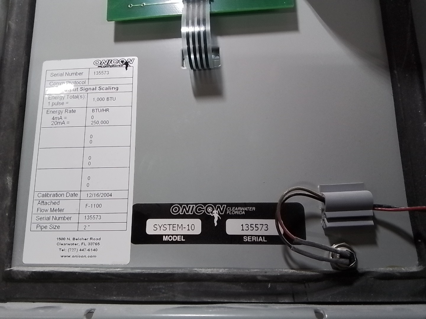 ONICON SYSTEM-10 BTU METER Hvac Hoffman