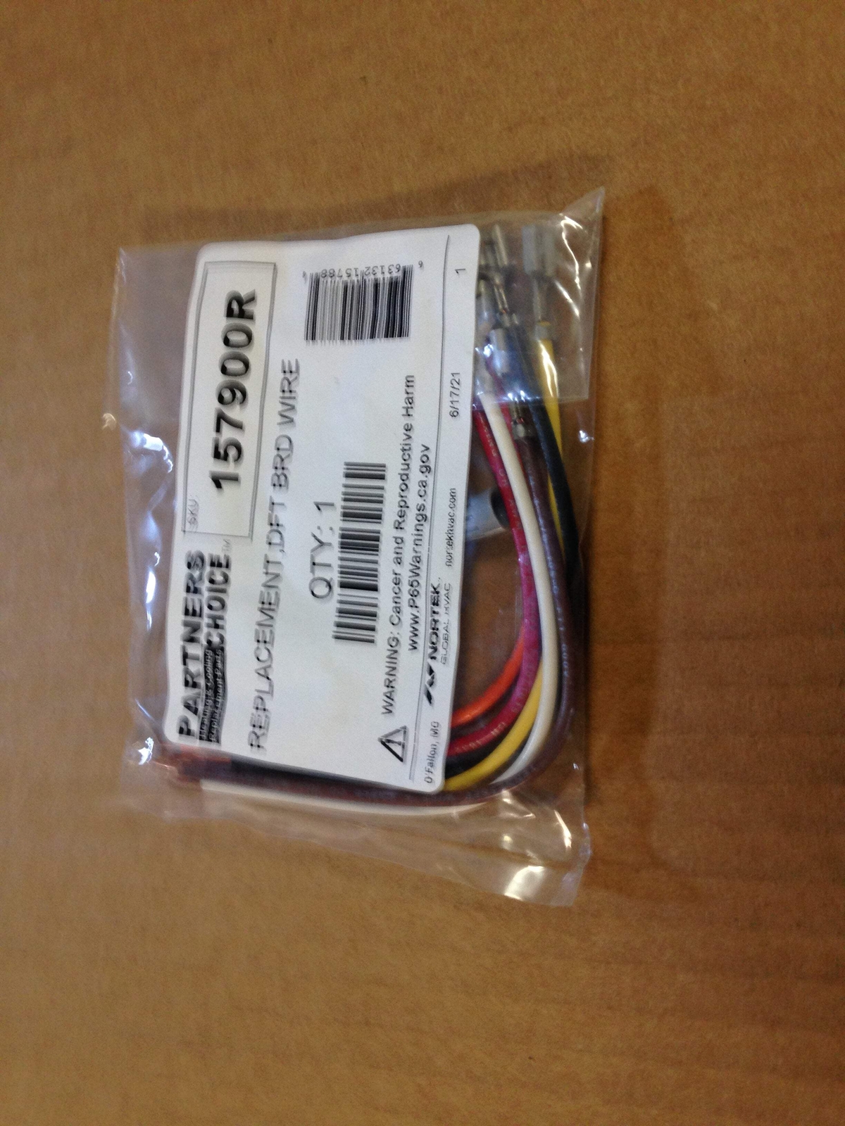 NORTEK 157900R REPLACEMENT DFT BRD WIRE 209174