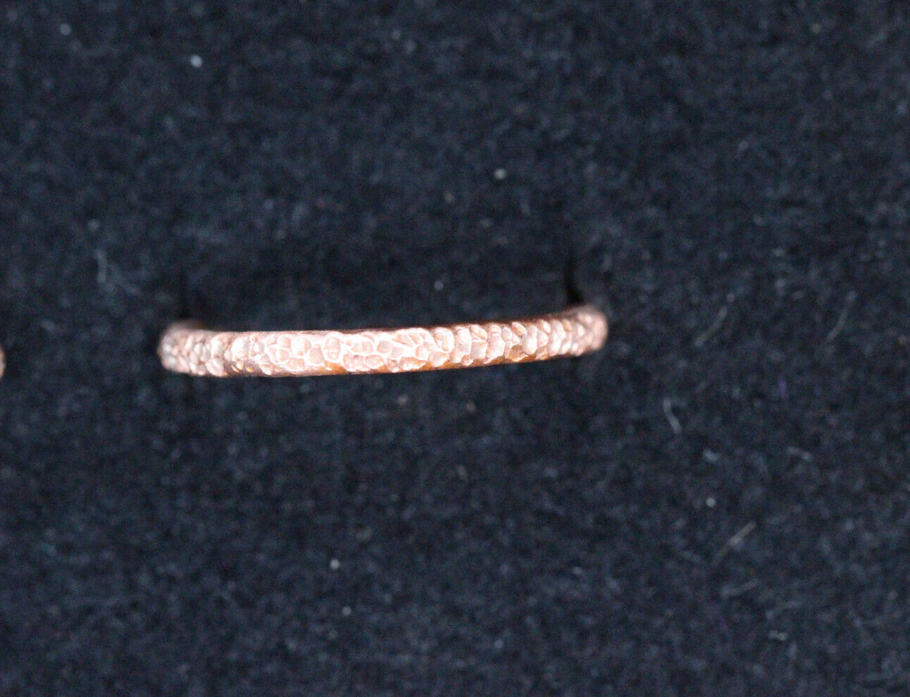 Copper Ring Stackable Hammered Rings Band Size 7 Promise Ring thin 2mm