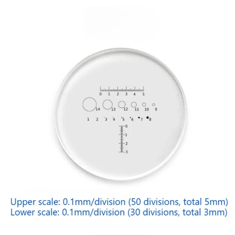 Microscope Eyepiece Micrometer Crosshair Reticle Microscope Optical Measurement