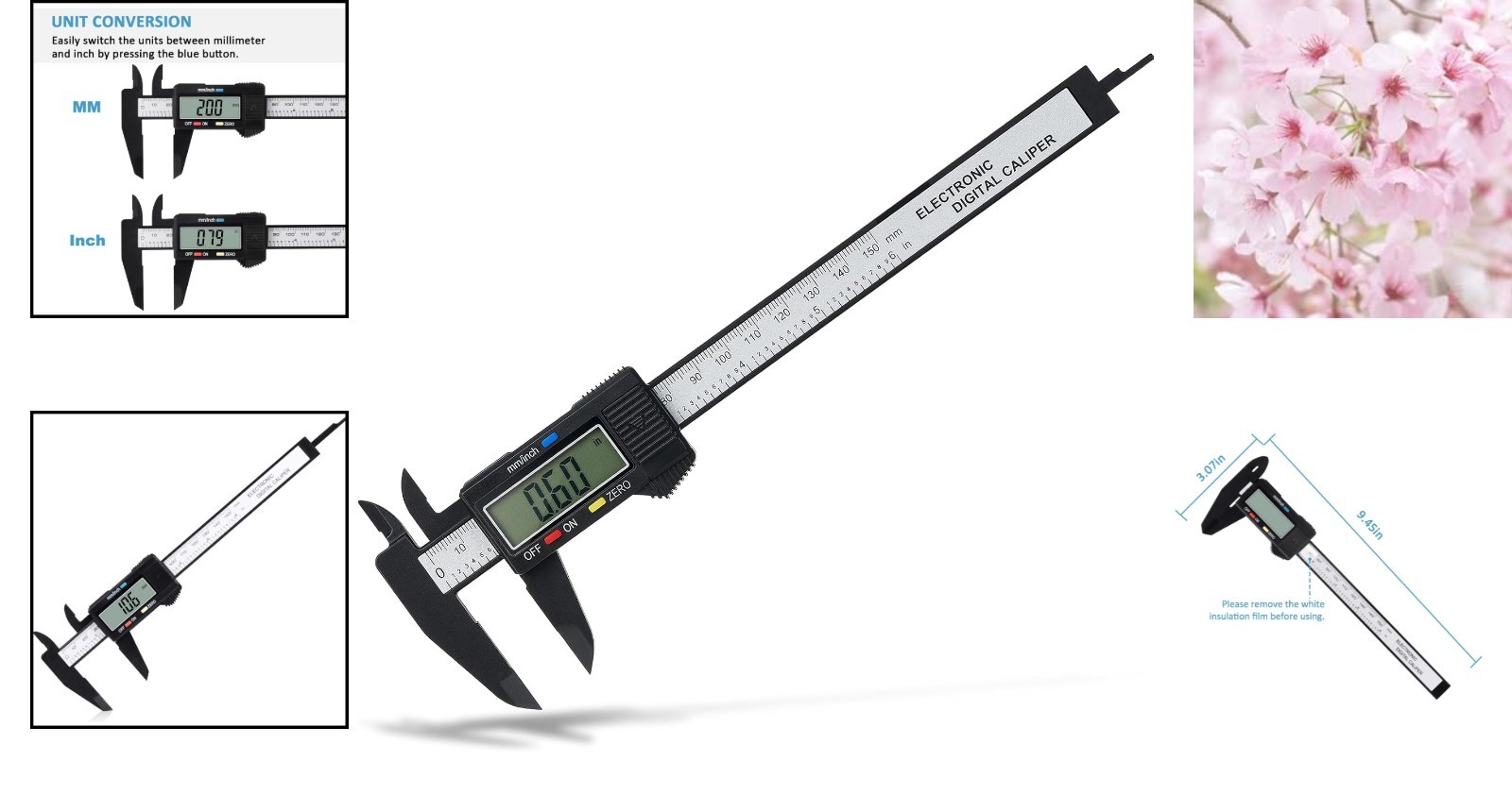 Durable Electronic Caliper 0-6" - Ideal for DIY Projects & Professionals