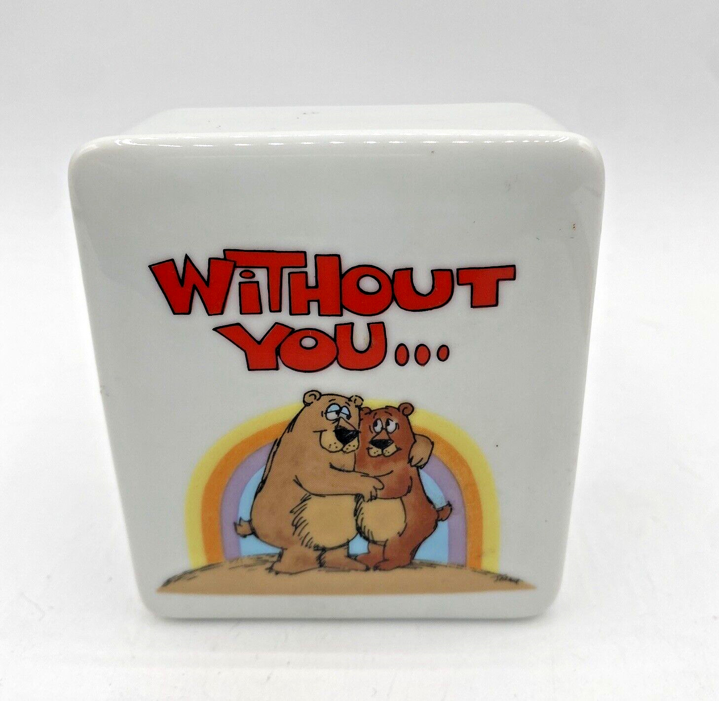 Without You Life Would Be Unbearable Trinket Box 1985