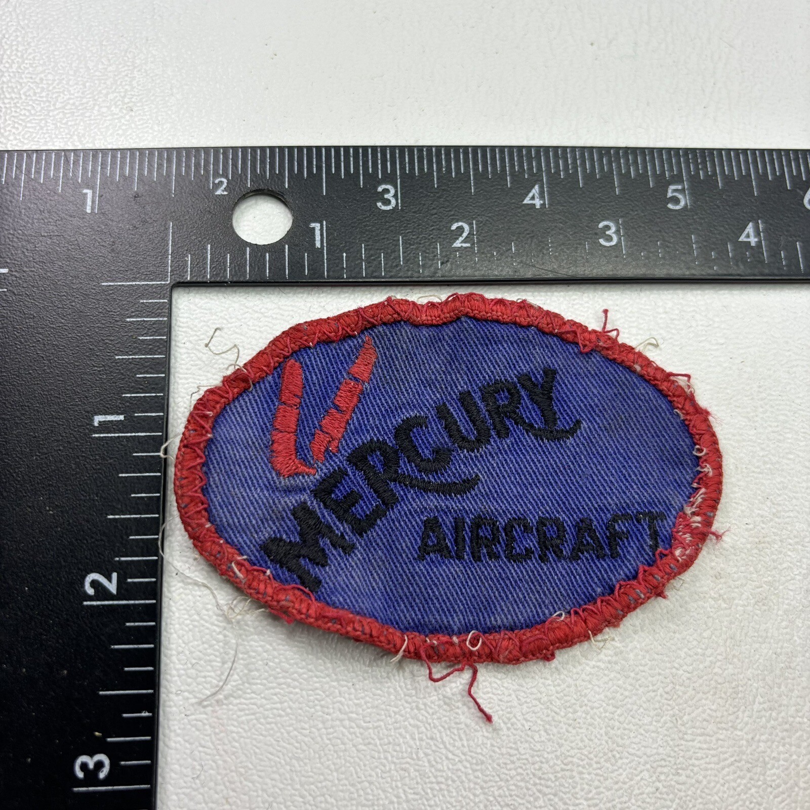 Vintage Guessing 1960s Or Older MERCURY AIRCRAFT Airplane Patch 22SC