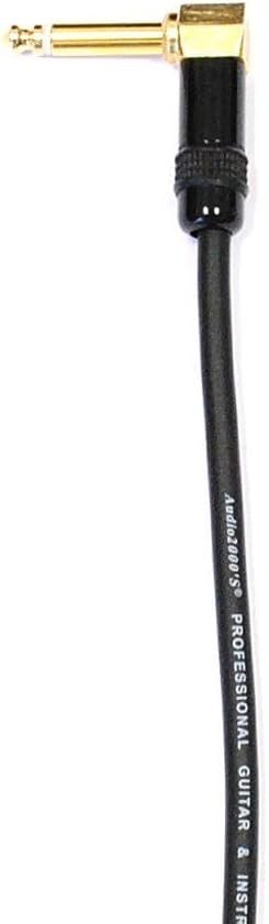 6 Ft 1/4" TS Right Angle to TS Right Angle Patch Cable Audio2000s E-Series NEW