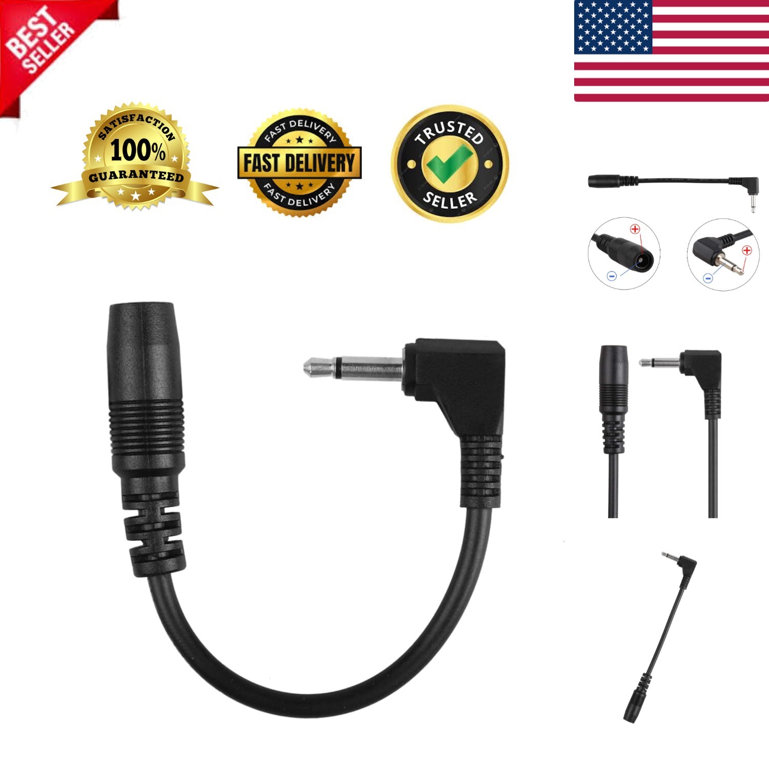3.5 Postive Tip Power Supply Converter for Electro Harmonix EH DOD Guitar Ped...