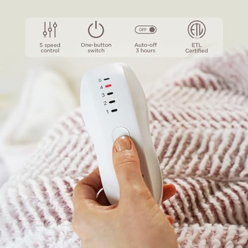 Heated Blanket Electric Blanket 50" x 60" - Cozy Soft Heated Throw Frosty Pink
