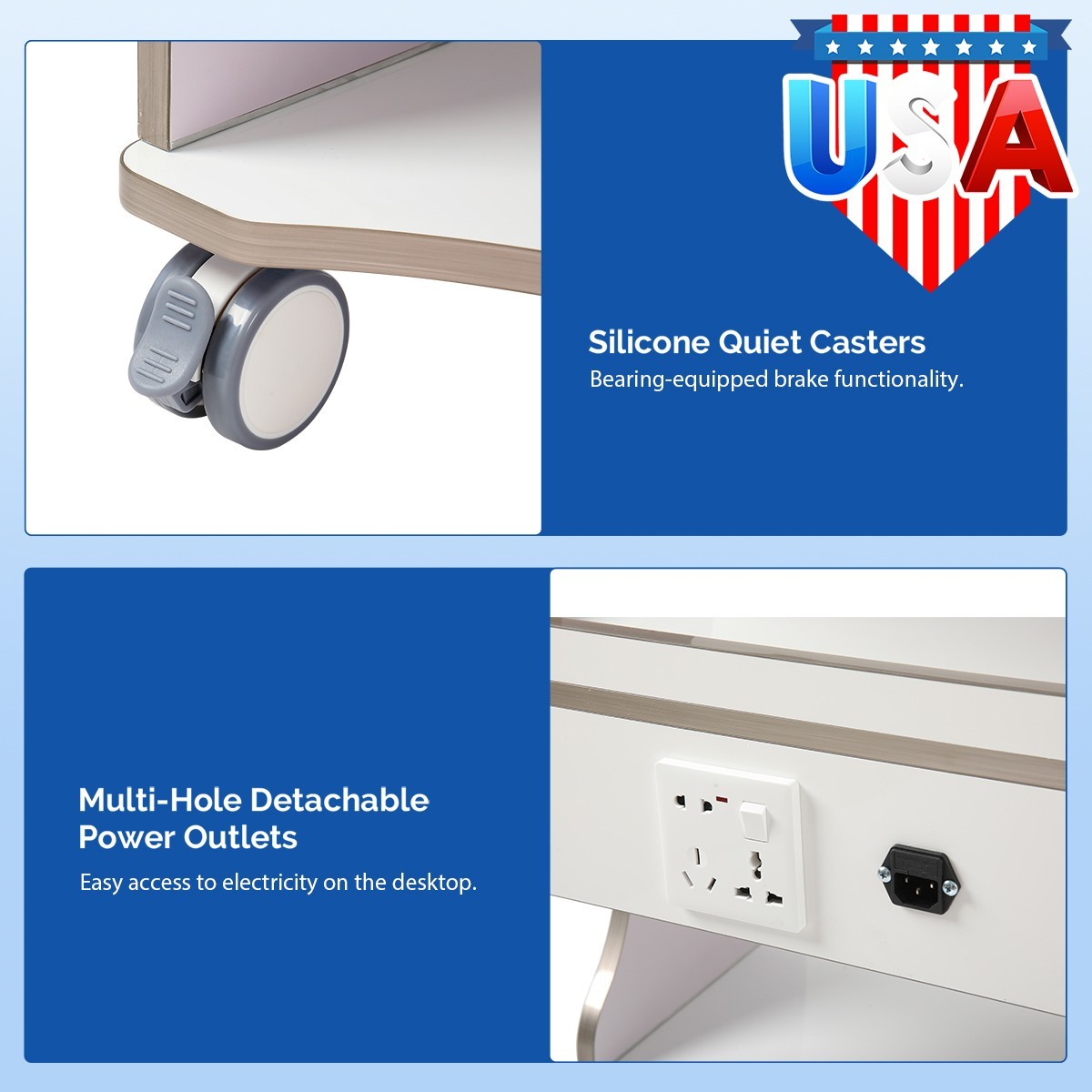 Dental Storage Cabinet Double-Drawer 3 Layer-Tier Cart Tools Socket High-Gloss