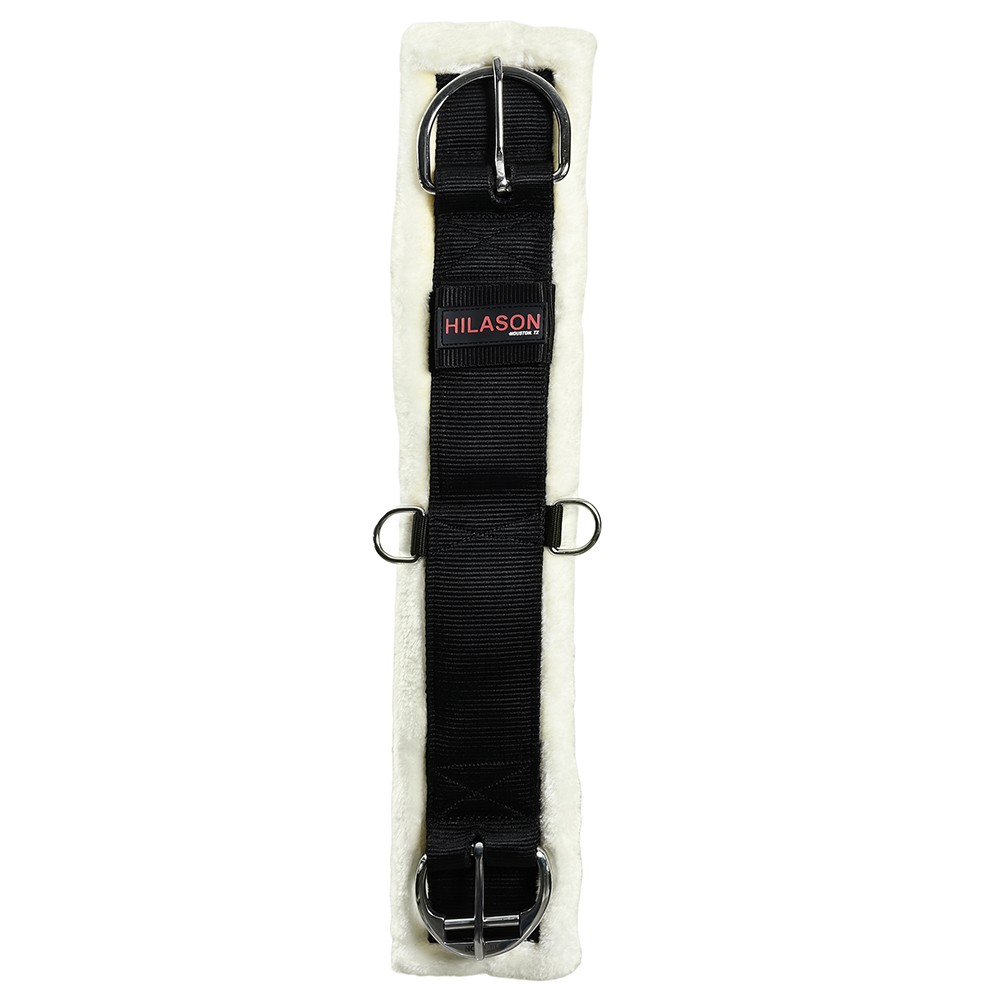 Hilason Western Horse Nylon Padded Fleece Straight Girth Stainless Steel Buckle