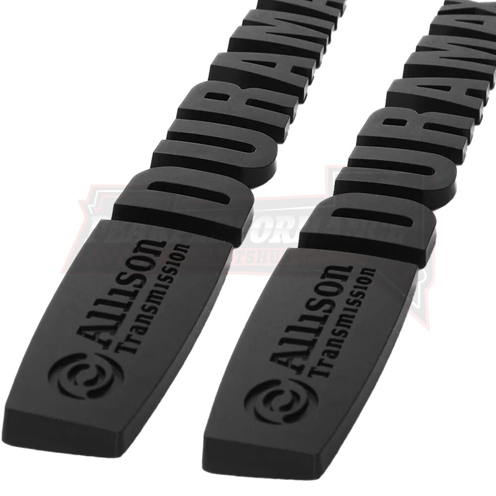 2PC Allison Duramax Hood Emblem Badge For Silverado 2500HD 3500HD Matte Black