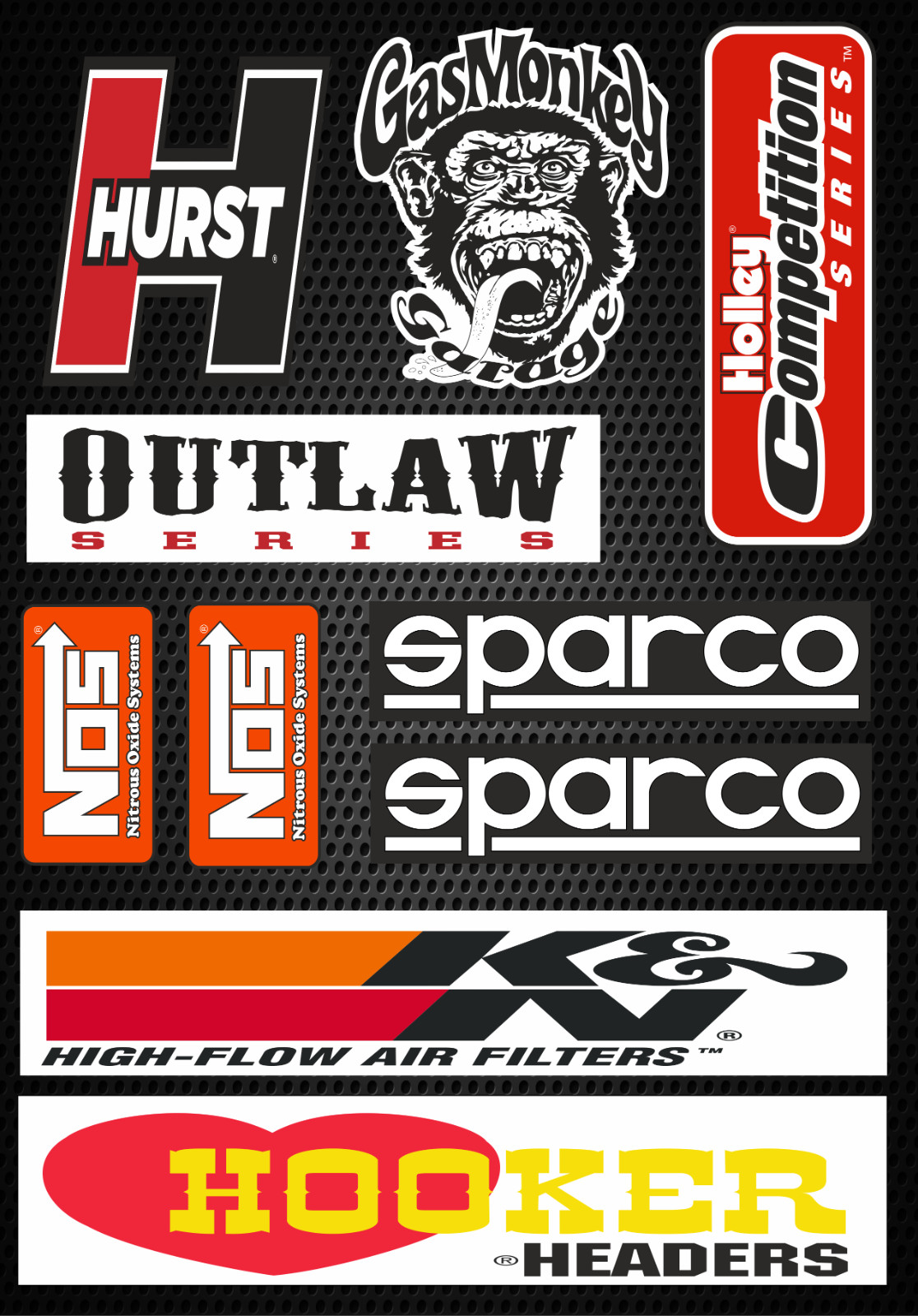 Hot Rod Stickers x 10 Muscle Car Tool Box Yanks V8 Racing American Hot Rod