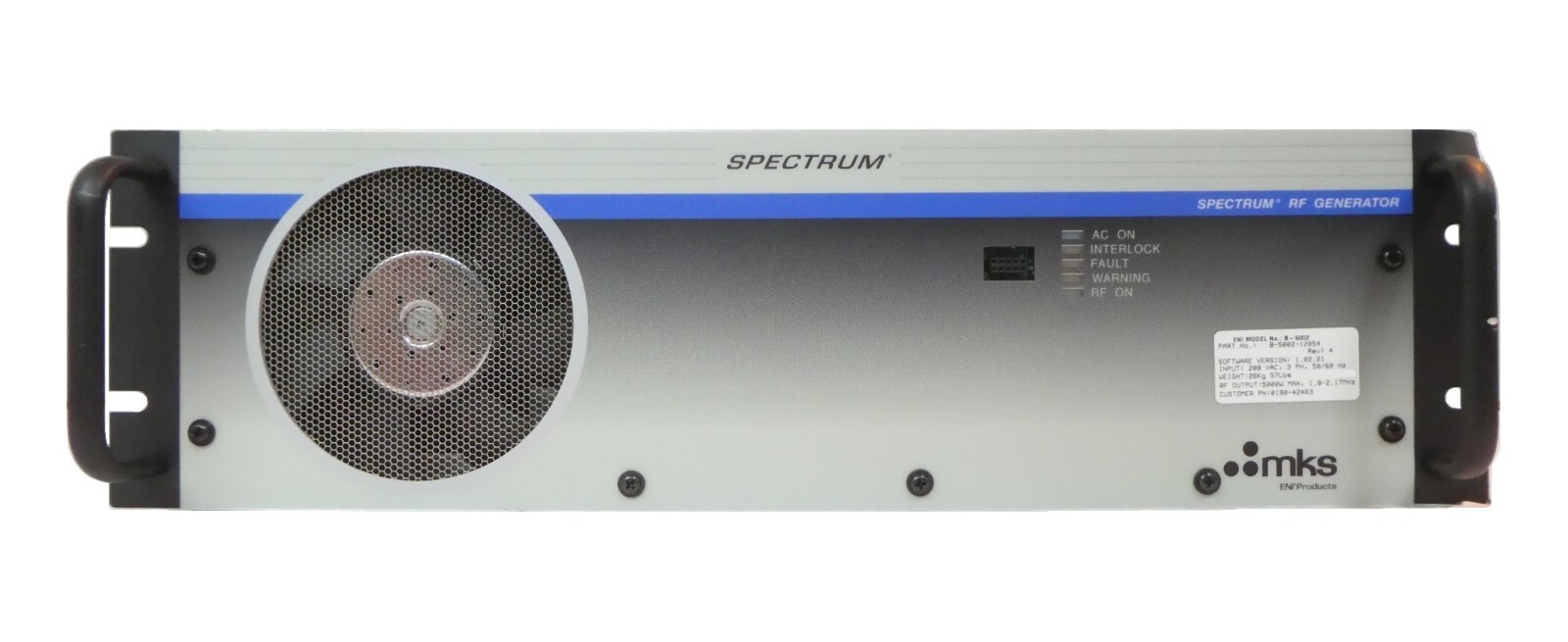Spectrum B-5002 ENI Power Systems B-5002-12054 RF Generator 1.985MHz Untested
