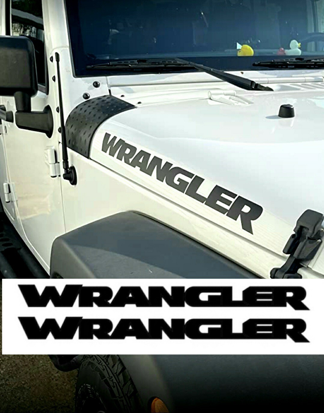 (2x) Set of  Jeep WRANGLER Hood Decals Sticker Glossy Black