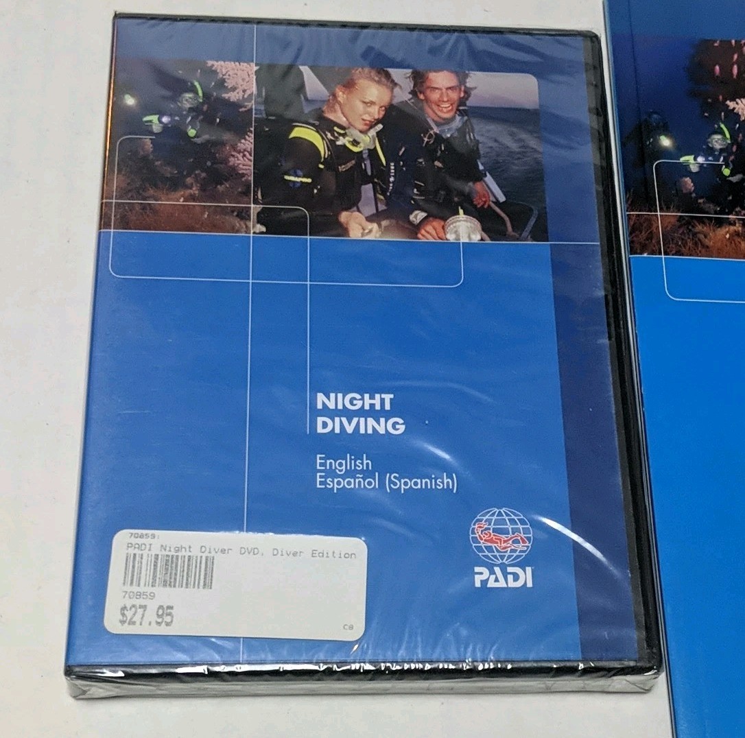 PADI Night Diving DVD and Manual Scuba NEW SEALED
