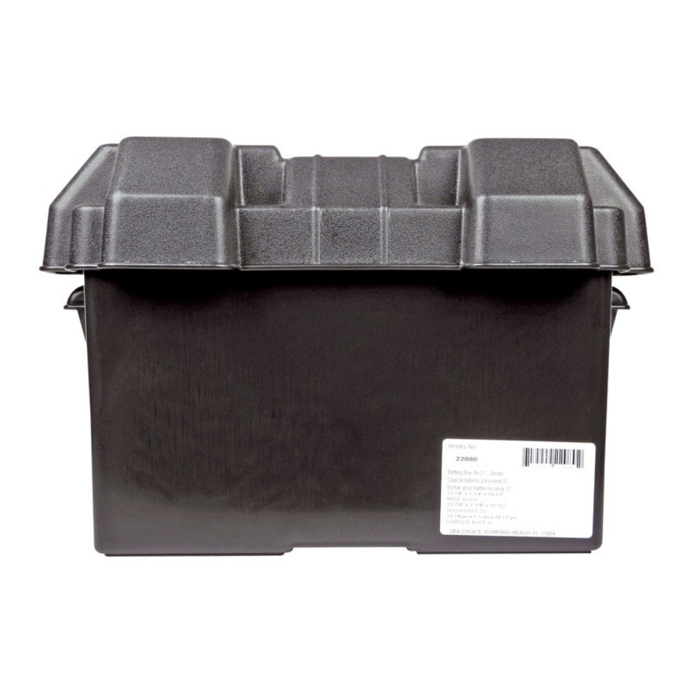 Seachoice 22080 Black Polyethylene Battery Box 14 H x 7-1/4 W x 10 D in.