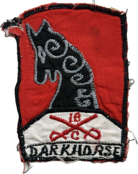 WARTIME US ARMY 16th CAVALRY REGIMENT DARK HORSE PATCH (261)