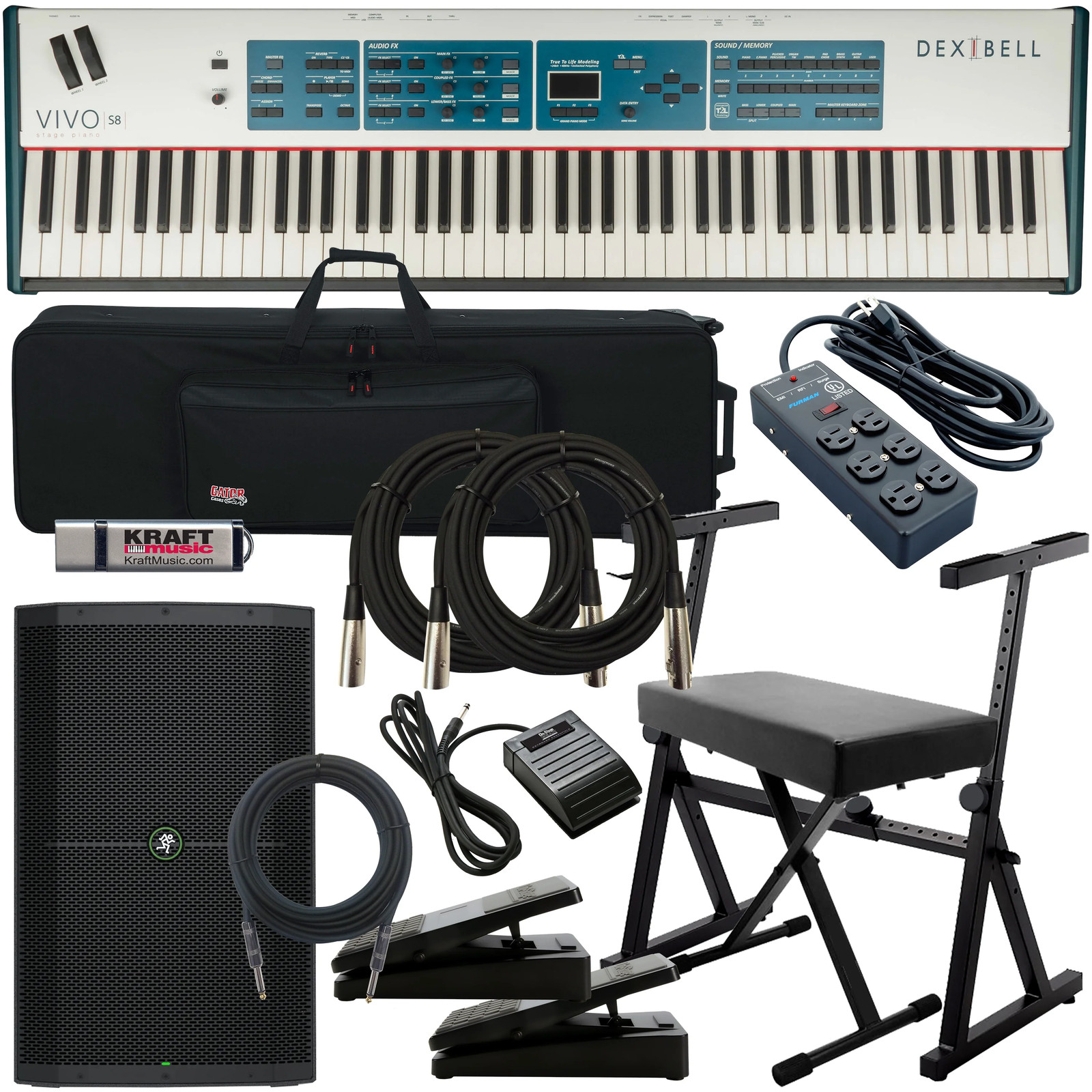 Dexibell VIVO S8 Stage Piano COMPLETE STAGE BUNDLE