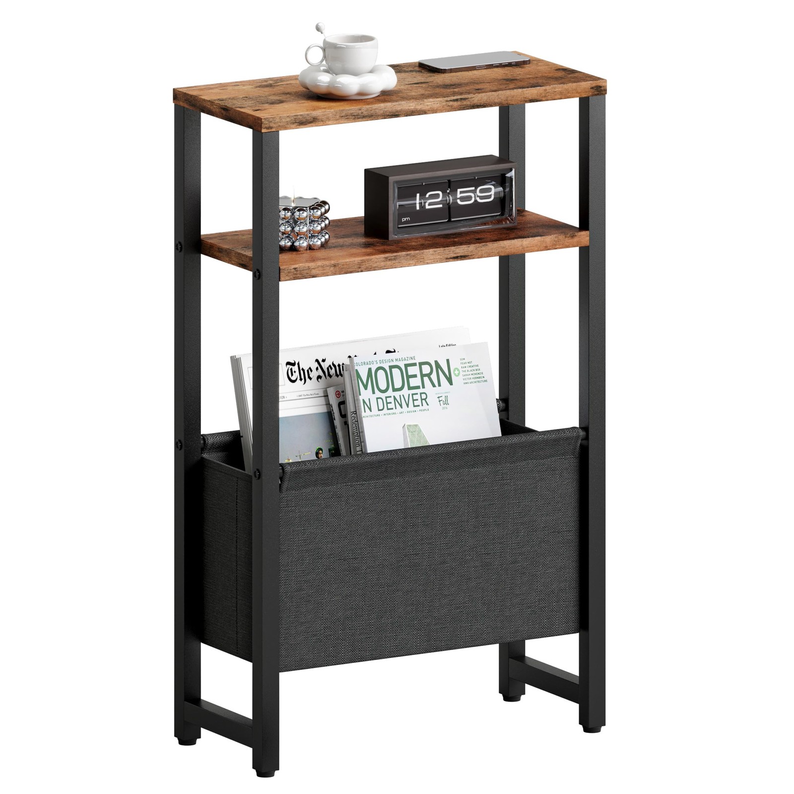 IRCPEN Narrow Side 15.7 inches x 7.08 x 25.6 inches, Rustic Brown