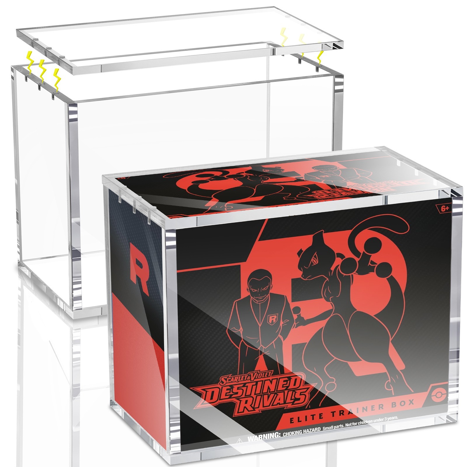 1-8PCS Pokemon ETB Acrylic Display Case-Elite Trainer Box Magnetic UV Protection