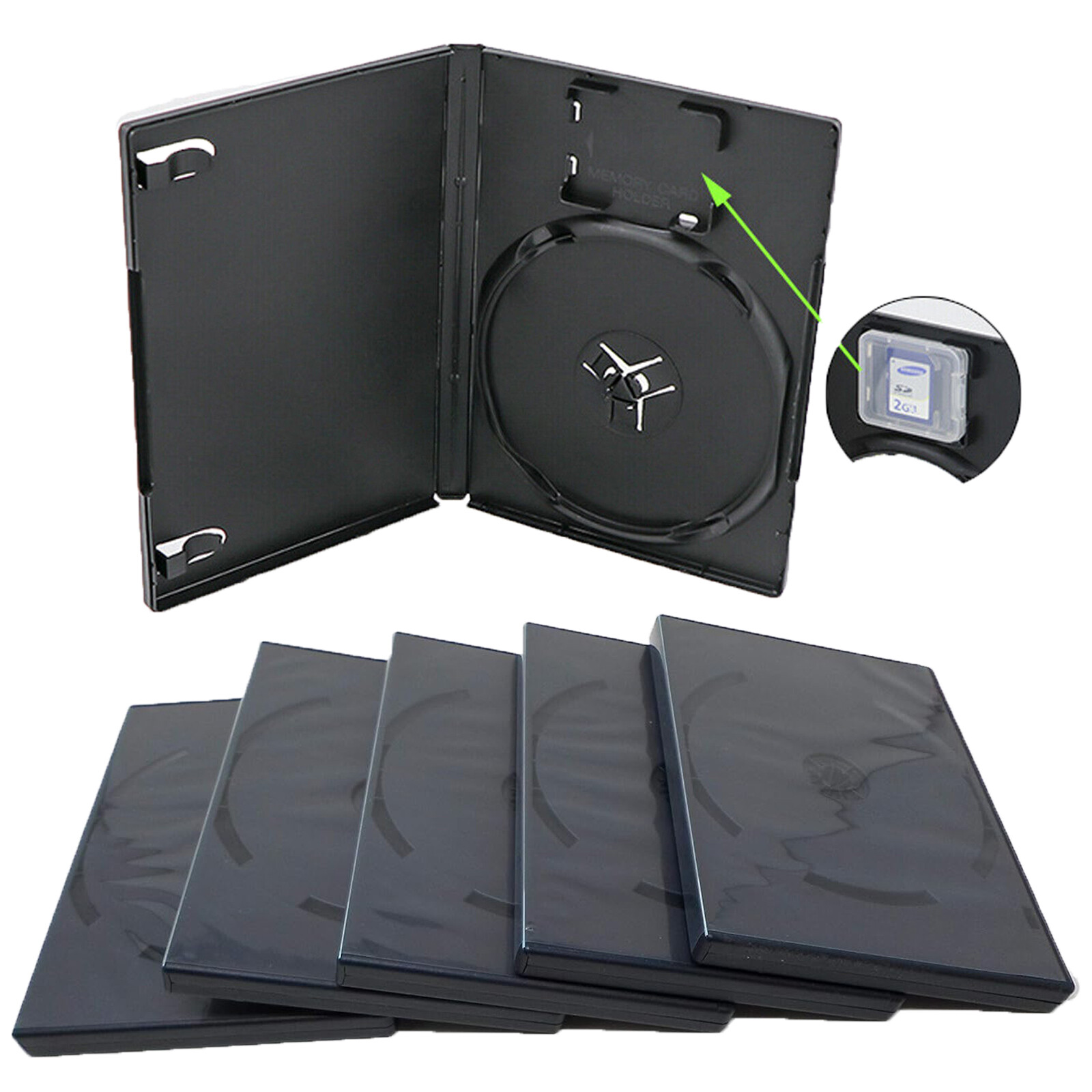 LOT 1-Disc Game Case Memory Card Holder 14mm Replacement For PlayStation 2 PS2