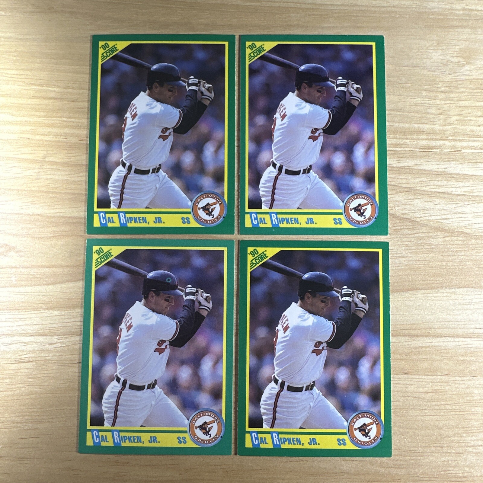 ⚡️⚾️🧢 (4) CAL RIPKEN 1990 SCORE #2 LOT BALTIMORE ORIOLES 💥💥