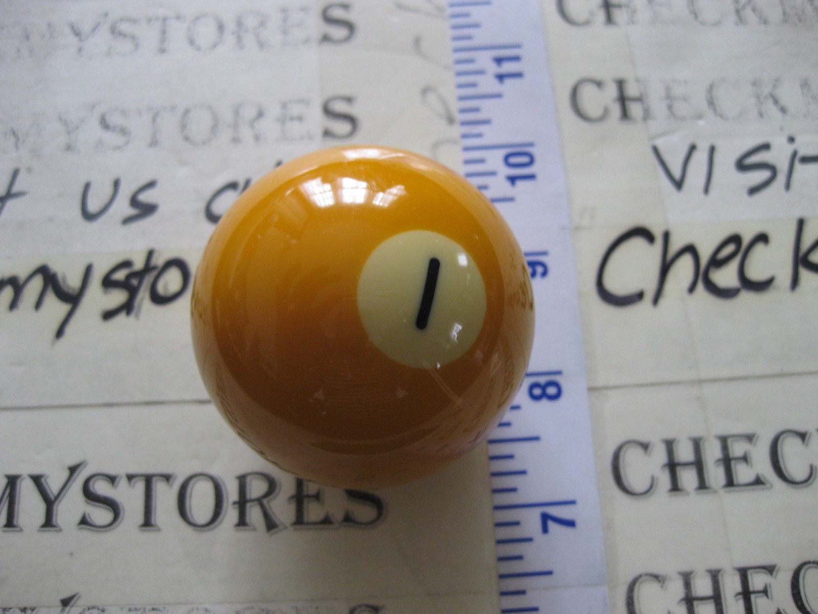 VINTAGE ARAMITH # 1 BALL BILLIARD BALL MADE IN BELGIUM 2 1/4" 6OZ.OR 170GRM,