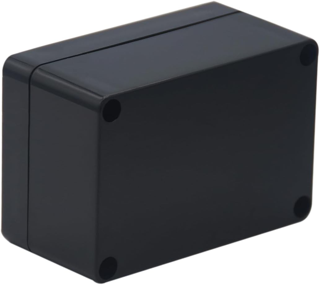 2 Pack Project Box Waterproof Plastic Junction 3.94x2.68x1.97(2Pcs), Black