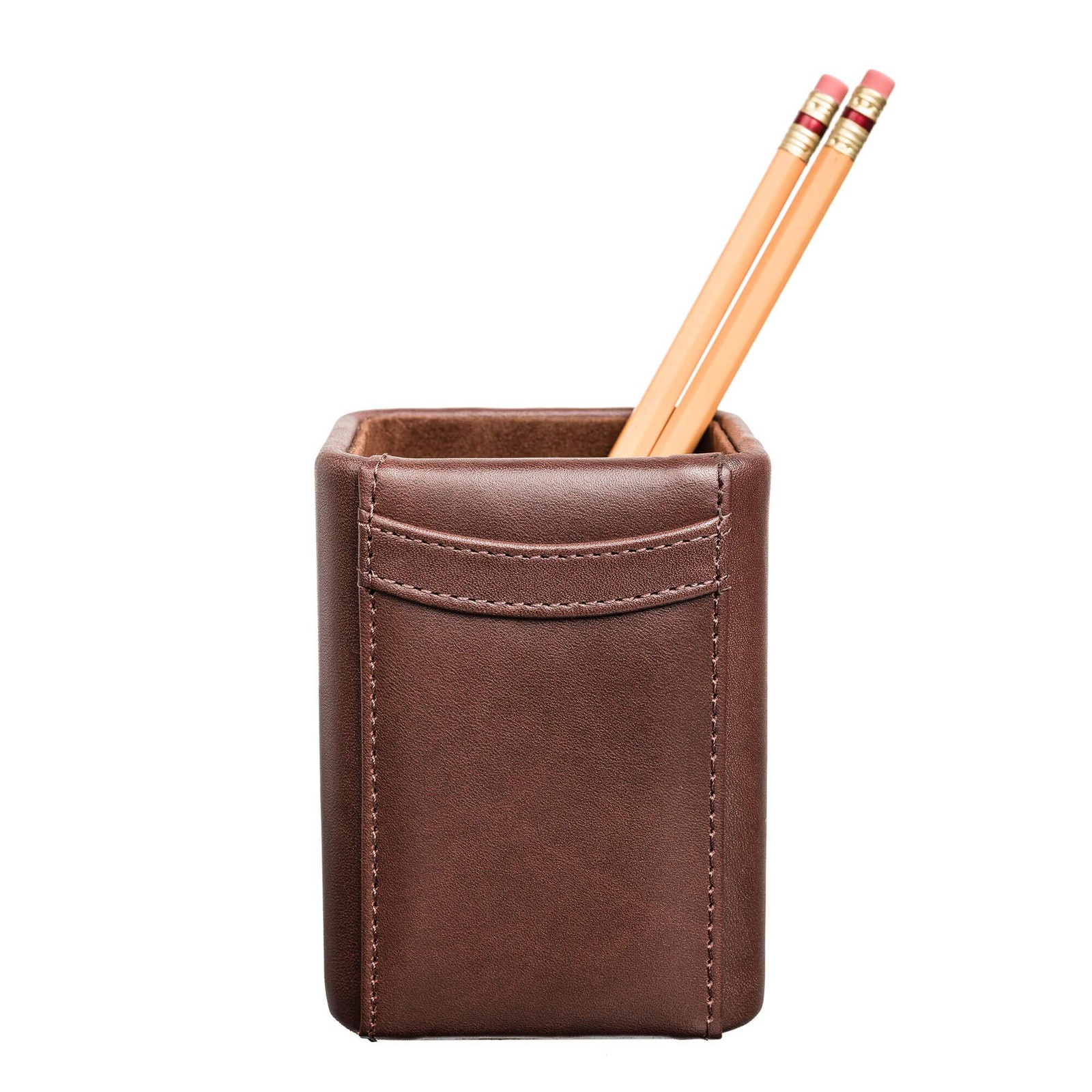 Leather Pencil Cup - Luxury Cup Storage for Pens, Pencils, & Office - Elegant...