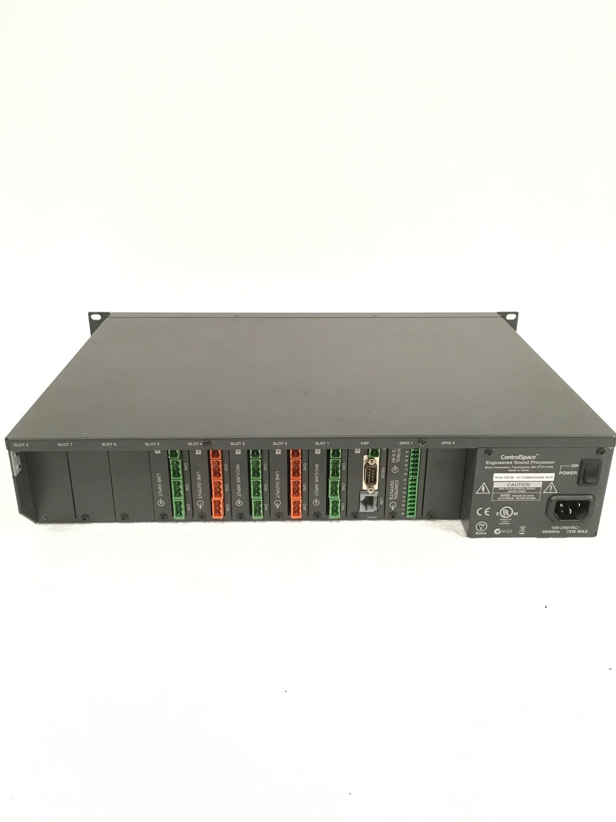 Bose ControlSpace ESP-88 Engineered Sound Processor W/ 7X Cards, Mount Ears