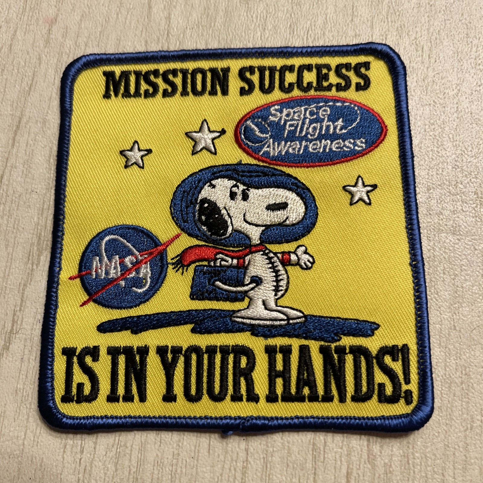 NASA "Mission Success is in Your Hands” Snoopy patch Space Flight Awareness