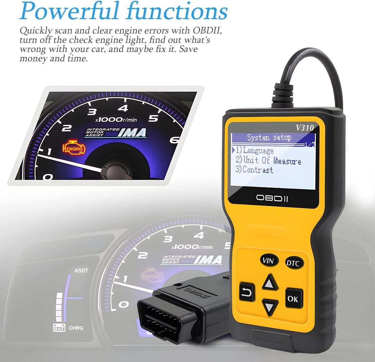User-Friendly Scanner for All OBD II Vehicles - Diagnose and Repair Issues Fast