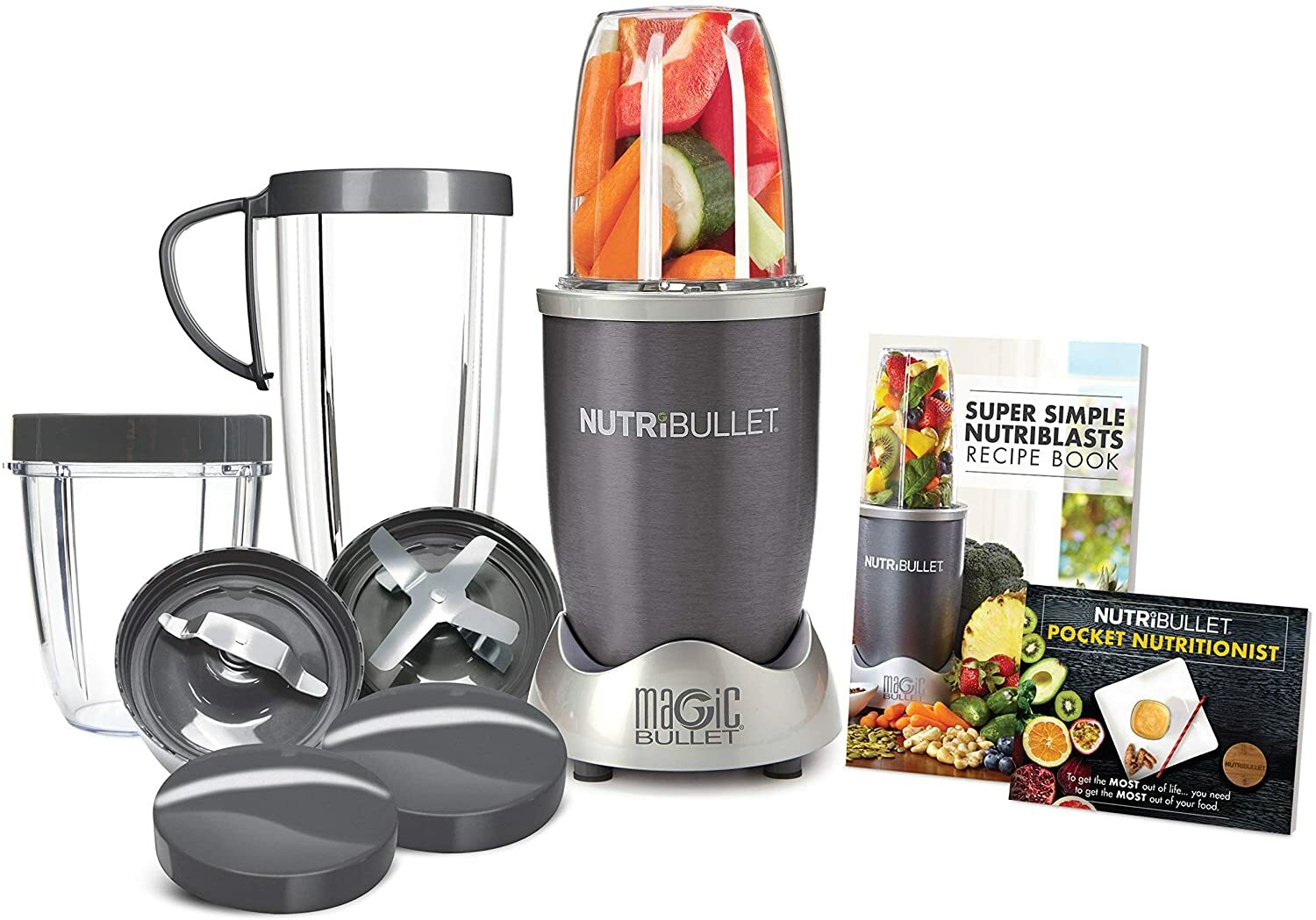 NutriBullet NBR-1201 12-Piece High-Speed Blender/Mixer System, Gray (Used)