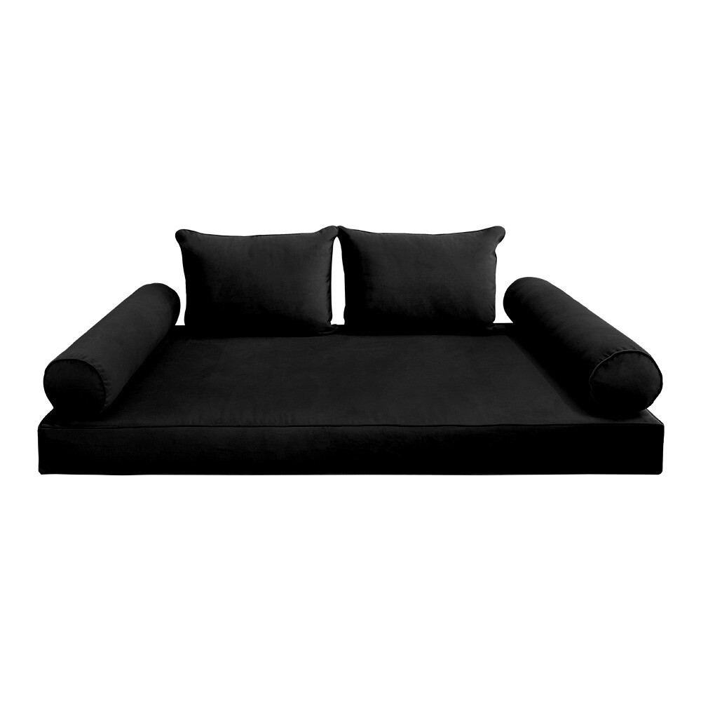|SLIPCOVER ONLY| S.V4 Velvet Indoor Daybed Mattress Pillow Pipe Trim Full AD374