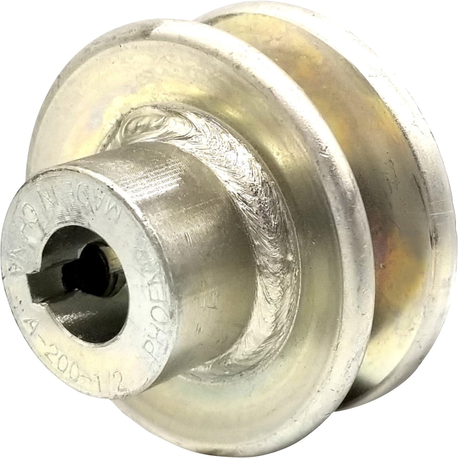 2 inch V-Belt Pulley with 1/2 inch Bore 2 inch Outside Diameter Cast Iron