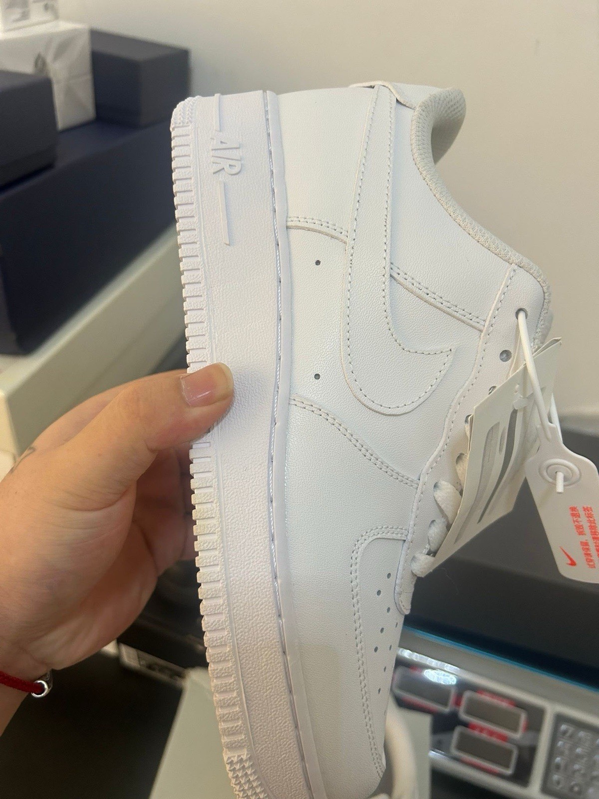 Nike Air Force 1 Low Top Men's White Solid Lace-Up Athletic Sneakers