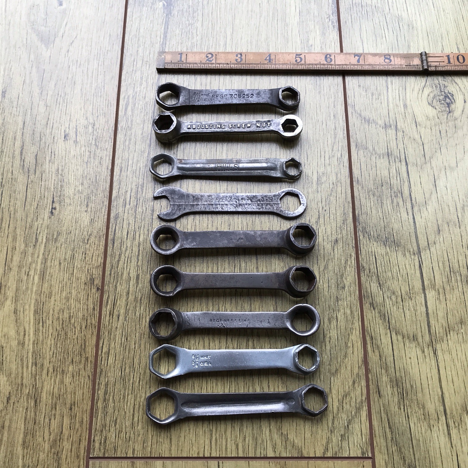 9 Vintage Classic Car Tool Kit Spanner’s