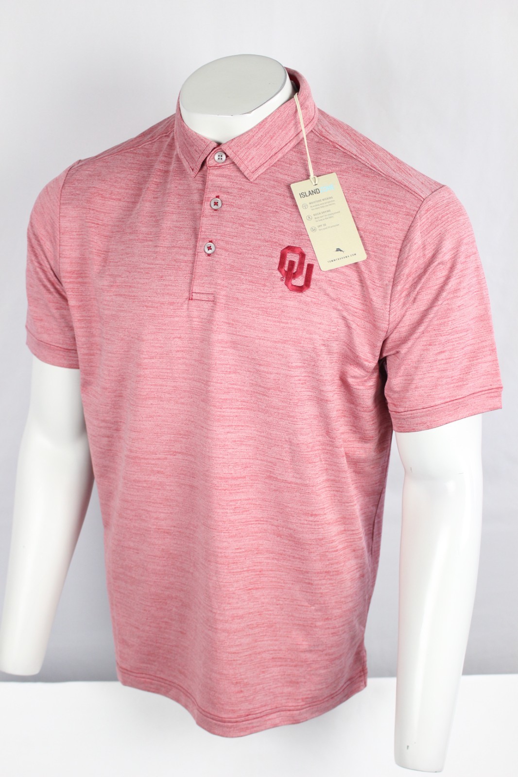 Tommy Bahama Men's Oklahoma Sooners Islandzone Polo Short Sleeve L Red