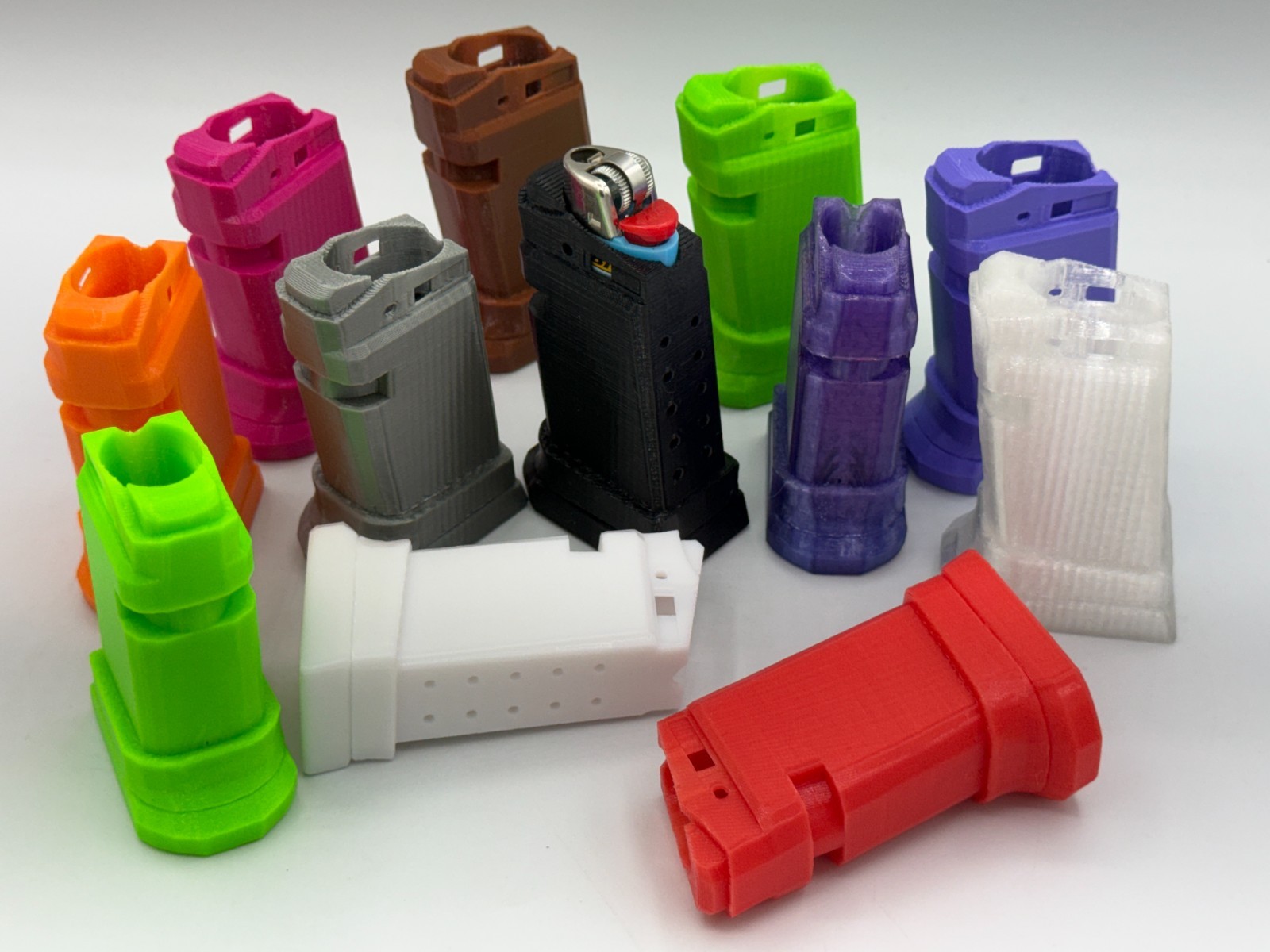 3D Printed Lighter Magazine Holster for Standard Size BIC Lighters. CHOOSE COLOR