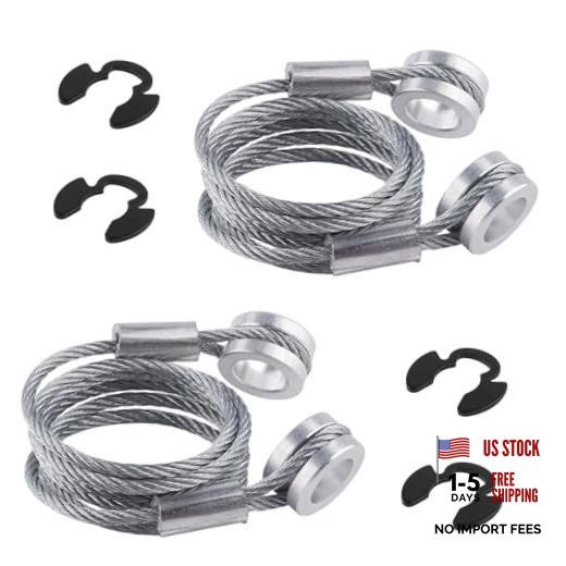 2pcs Hood Release Cable with 4 Circlips, 41.73in Hood Control Cable