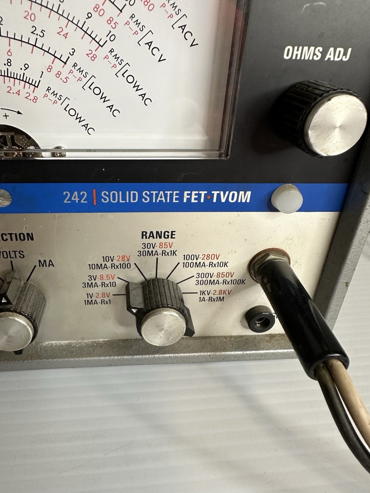 Vintage Eico 242 Solid State FET - TVOM Multimeter w/Probe UNTESTED For Parts