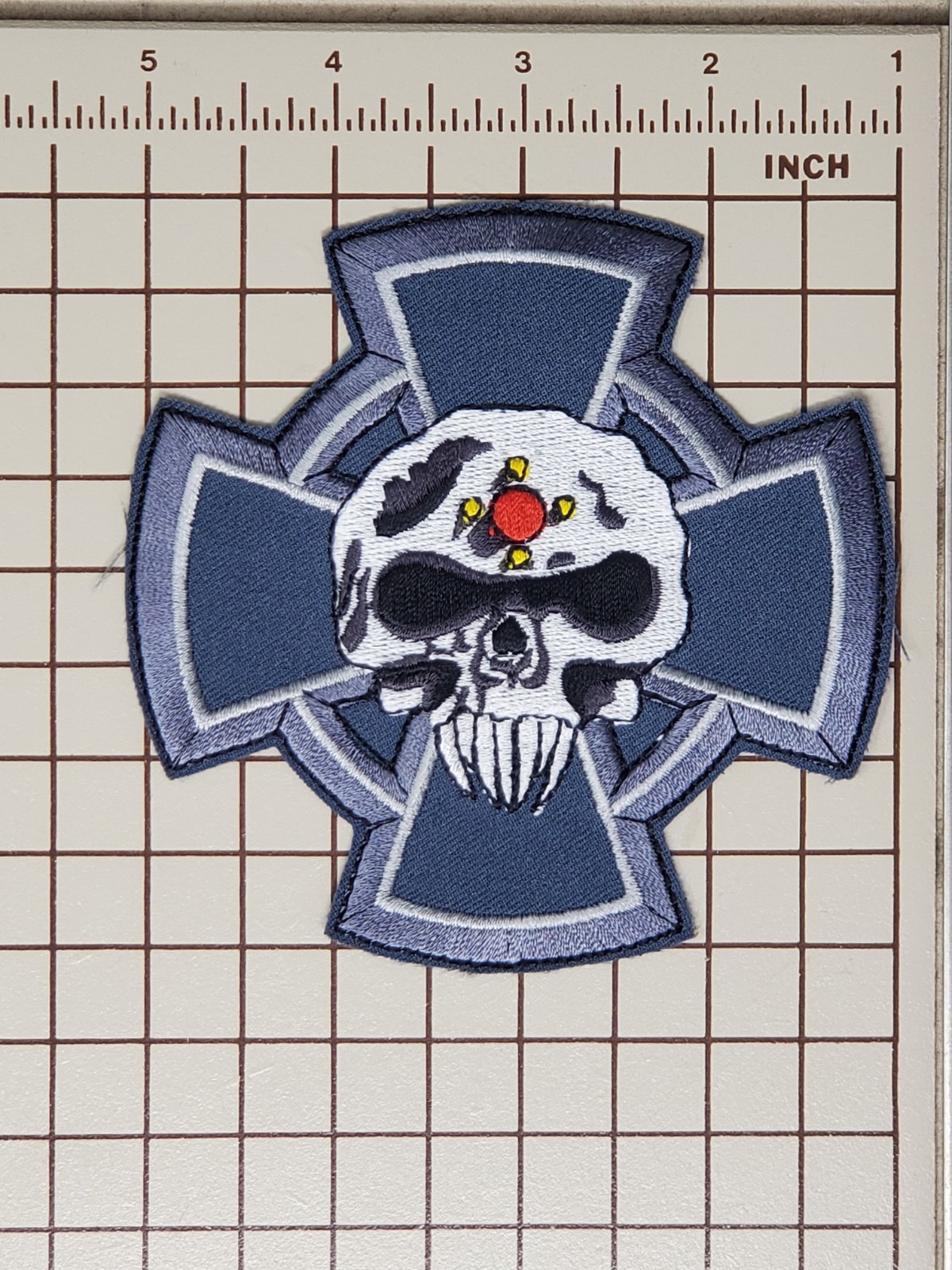 Early 90s Paintball Patch - Megadeth Warhammer Maltese Vampire Skull Iron Cross