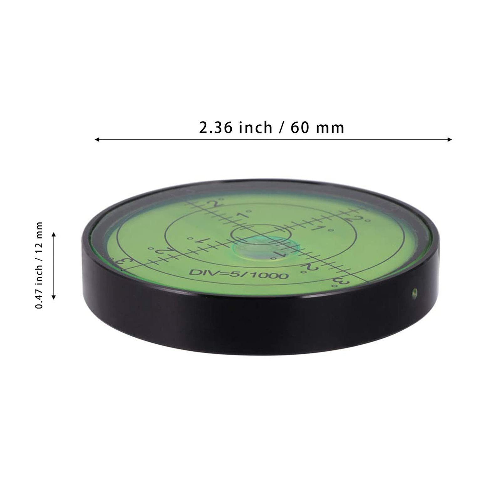 Aluminium High Precision Horizontal Leveler Bubble Level Tool Circle Round 2.4 I